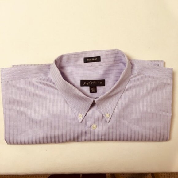 Joseph & Feiss 3X light purple striped long-sleeve button up shirt - Picture 2 of 8